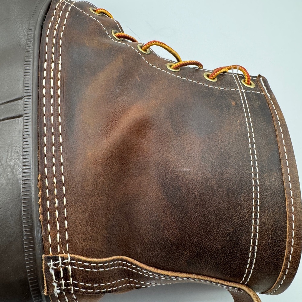 L.L. Bean 8" Duck Boots Mens 12 Brown Excellent Flannel Lined Made in USA 507682 - Picture 7 of 13